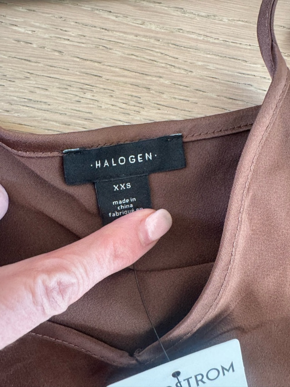 Nordstrom Brown Satin Maxi Slip Dress - Picture 5 of 5